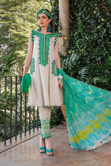 3 Piece Luxury Semi Stitched Dress