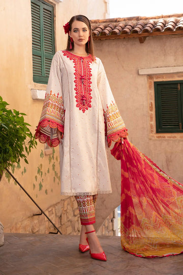 3 Piece Luxury Semi Stitched Dress