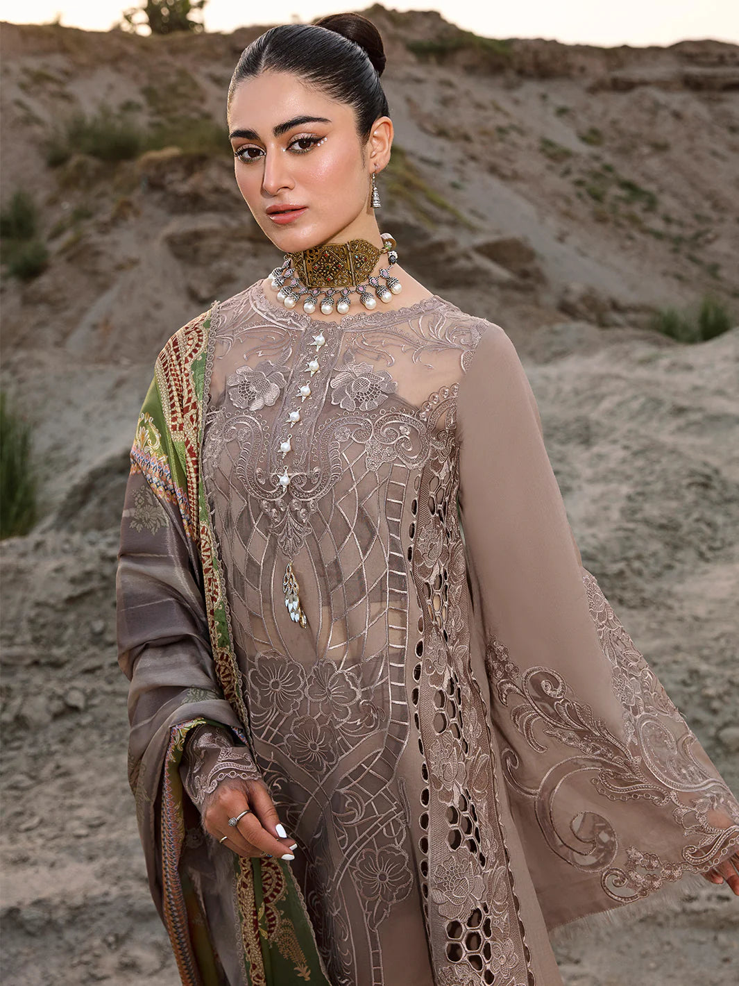 Three Pc Luxury Semi Stitched